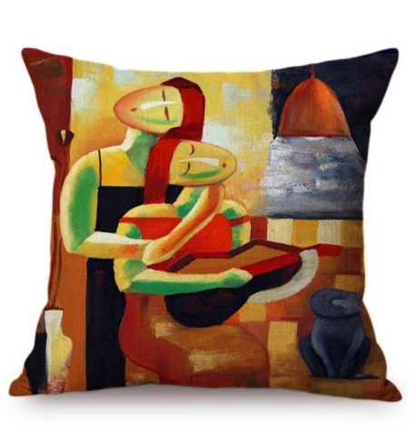 European And American Weird Paintings Linen Pillowcase