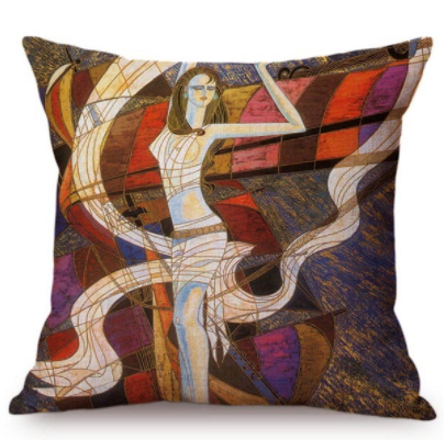 European And American Weird Paintings Linen Pillowcase