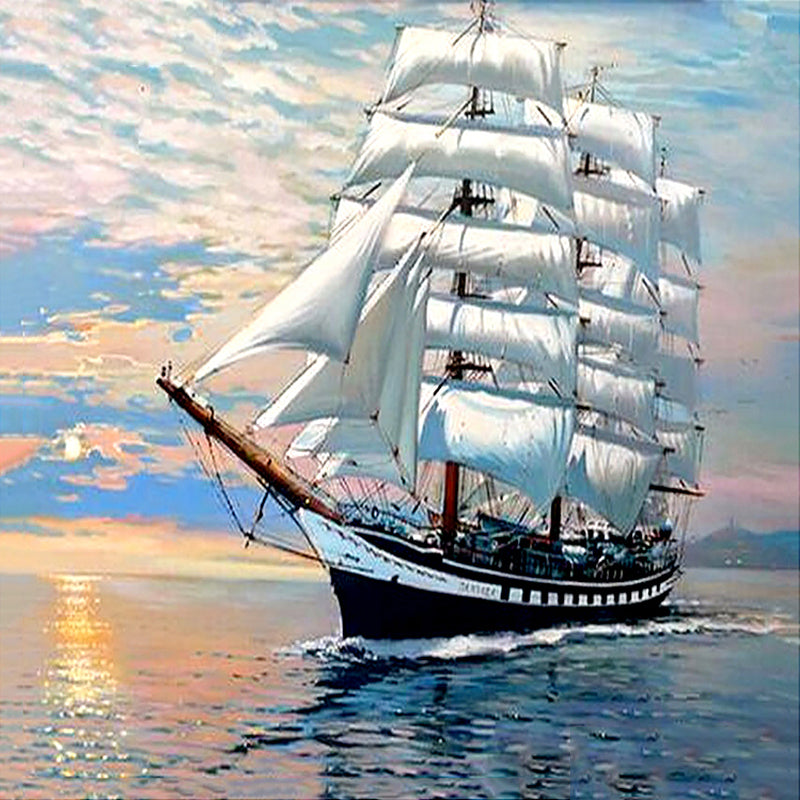 Diamond Painting Sailing Theme, Full 5D Embroidery