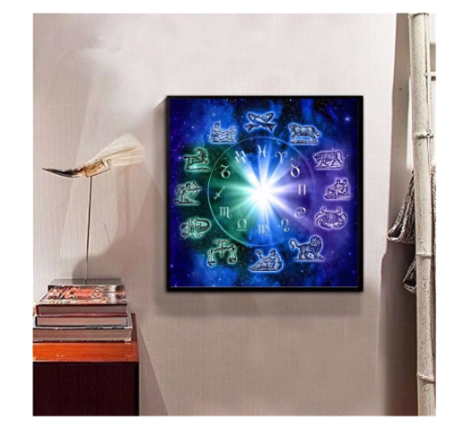 12 Constellations Rhinestone Cross Stitch Home Decoration Diamond Embroidery