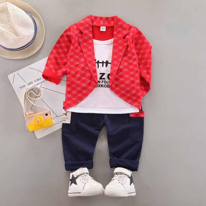 Children's Spring And Autumn Two-piece Suit