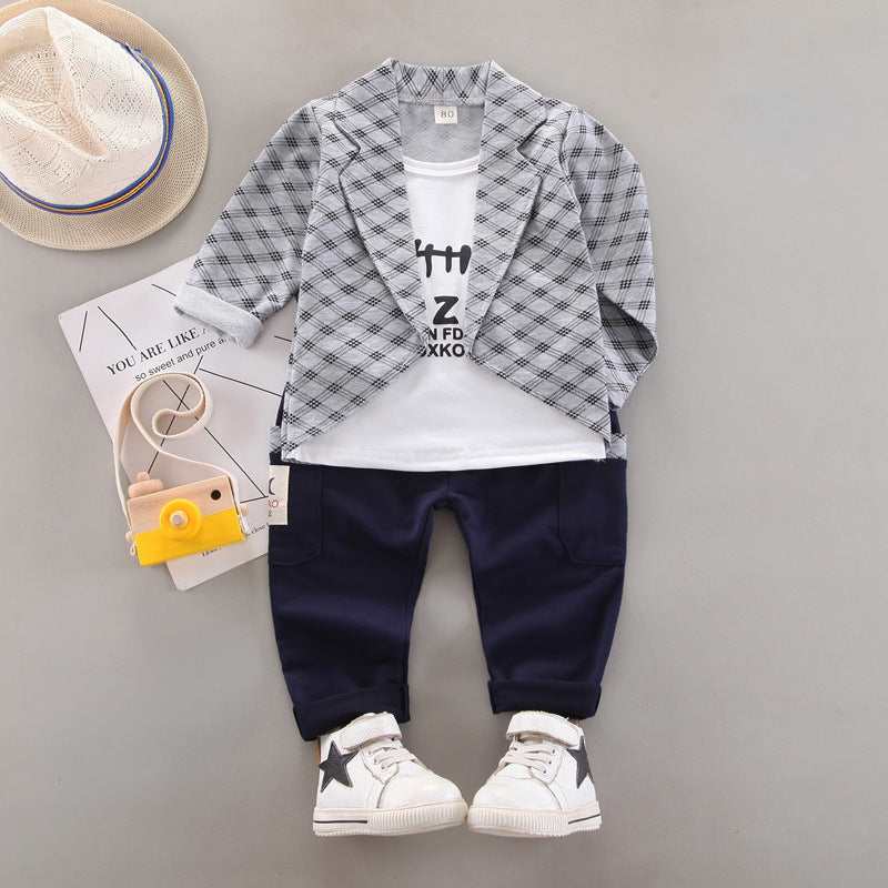 Children's Spring And Autumn Two-piece Suit