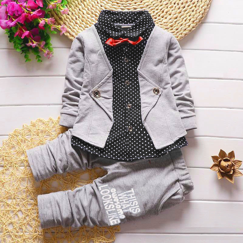 Children's Spring And Autumn Two-piece Suit