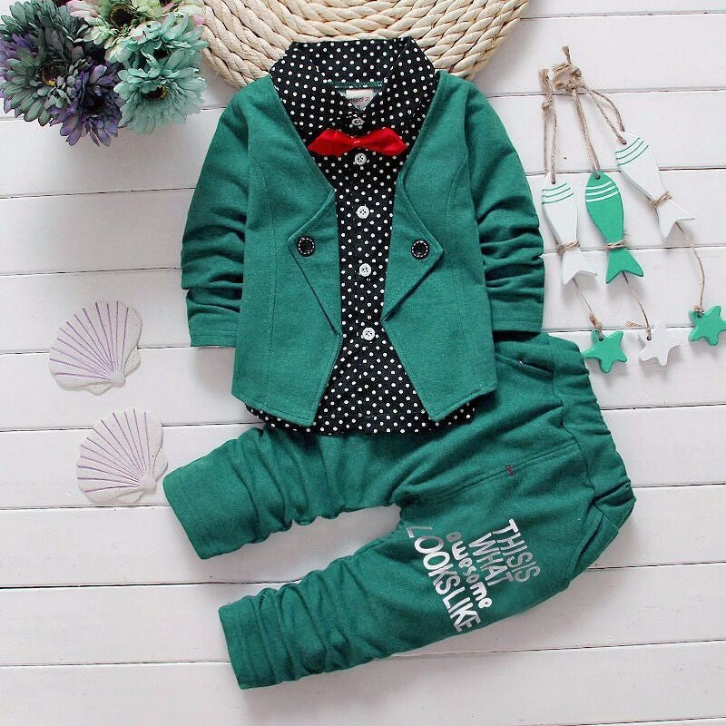 Children's Spring And Autumn Two-piece Suit