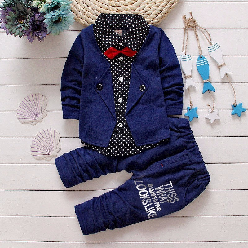 Children's Spring And Autumn Two-piece Suit