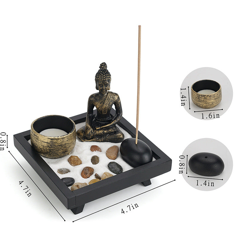 Buddha Statue Decoration Candle Holder Resin Crafts