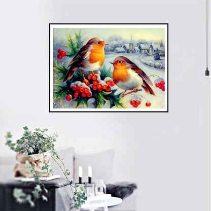 YI BRIGHT Home Decoration Scenery Snow Bird With Fruit DIY 5D Diamond Embroidery Cross Stitch kits Resin Hobby Craft KBL