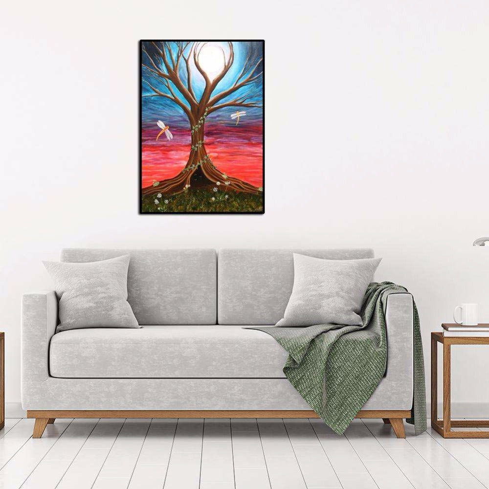 Full Round 5D Diy Diamond Painting Full Square Scenery Tree