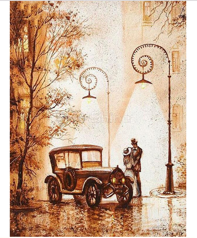 Square Diamond Painting Couple, Embroidery Bead Kit