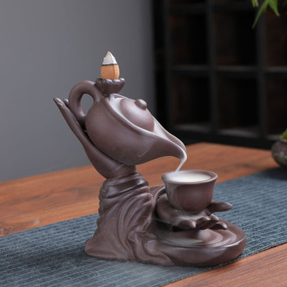 Zisha Backflow Incense Burner Fulinmen Sandalwood