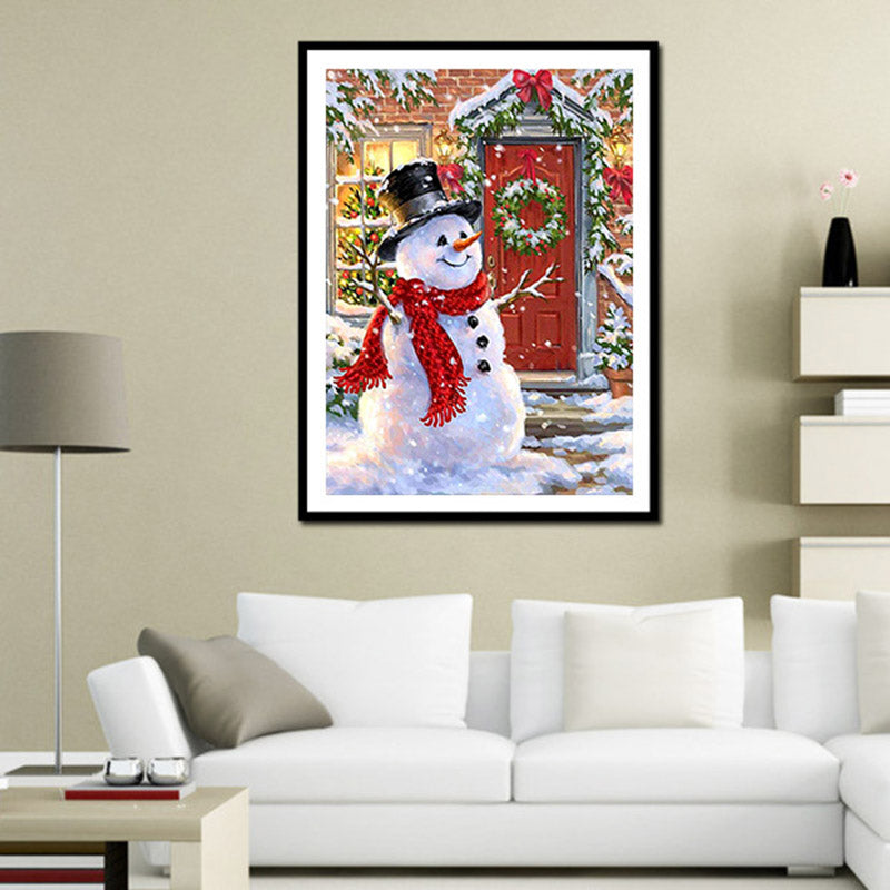 5d Diy Diamond Painting Single Lovely Snowman Cross Stitch Full Diamond Diamond Embroidery Wall Sticker Home decor