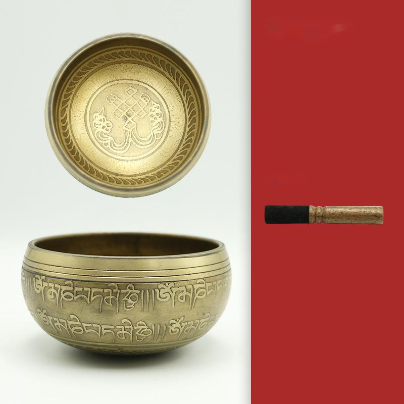 Yoga Meditation Singing Bowl Auspicious Knot Handmade Buddha Sound Bowl