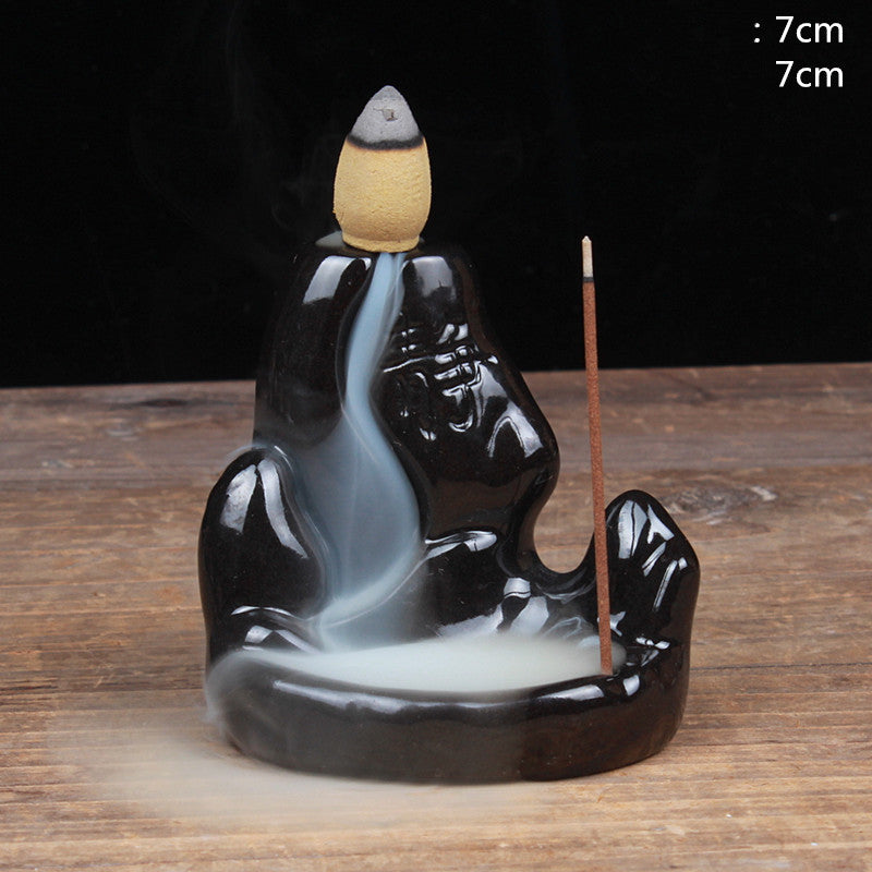 Mini Backflow Incense Burner Home Ceramic Incense Burner Desktop Decoration