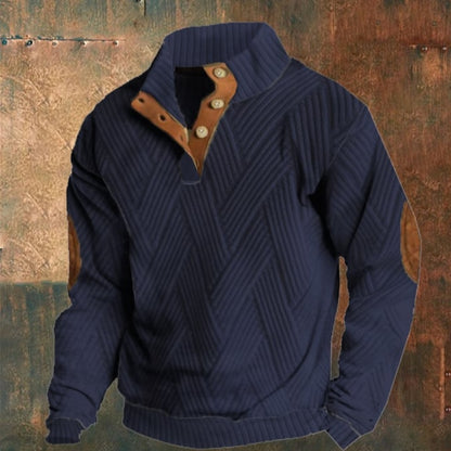 Men's Sweater Digital Printing Polyester Solid Color Retro