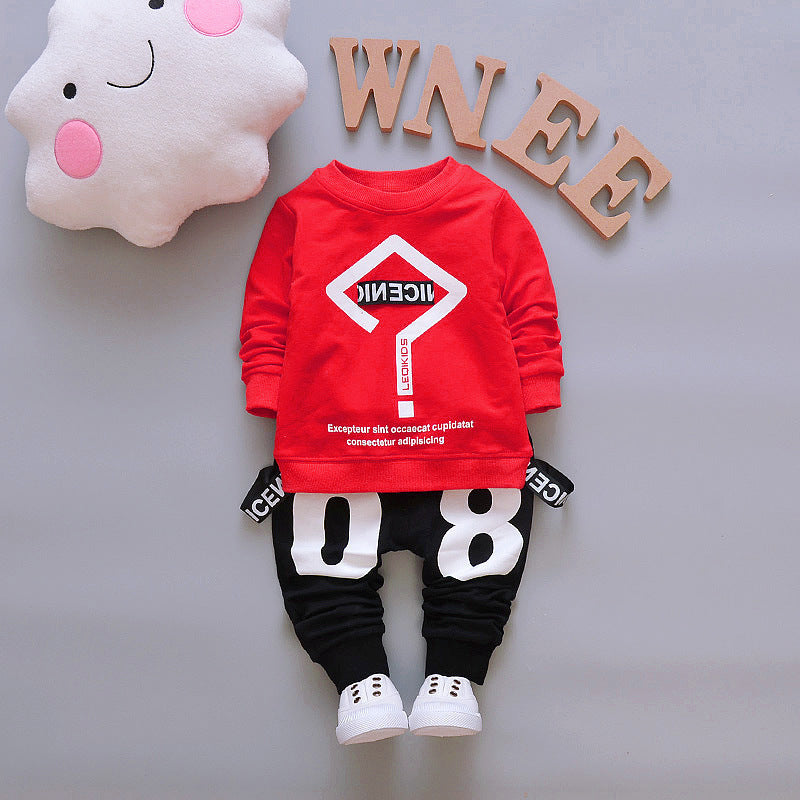 Boys And Girls Casual Sports Long-sleeved Trousers Suit