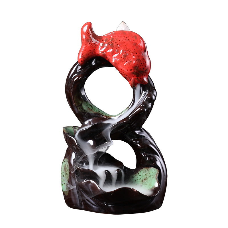 Lotus leaf incense backflow incense burner