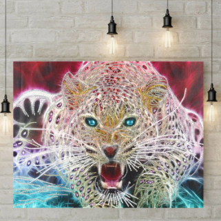 5D Pearl Diamond Painting-Colorful Tiger