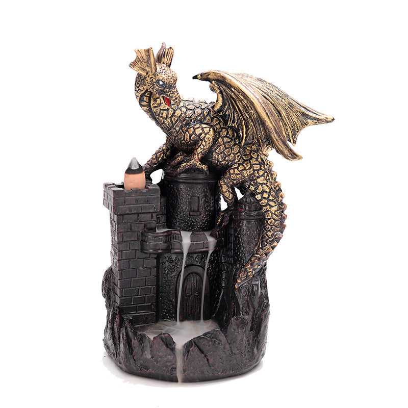 Dinosaur Castle Backflow Incense Burner