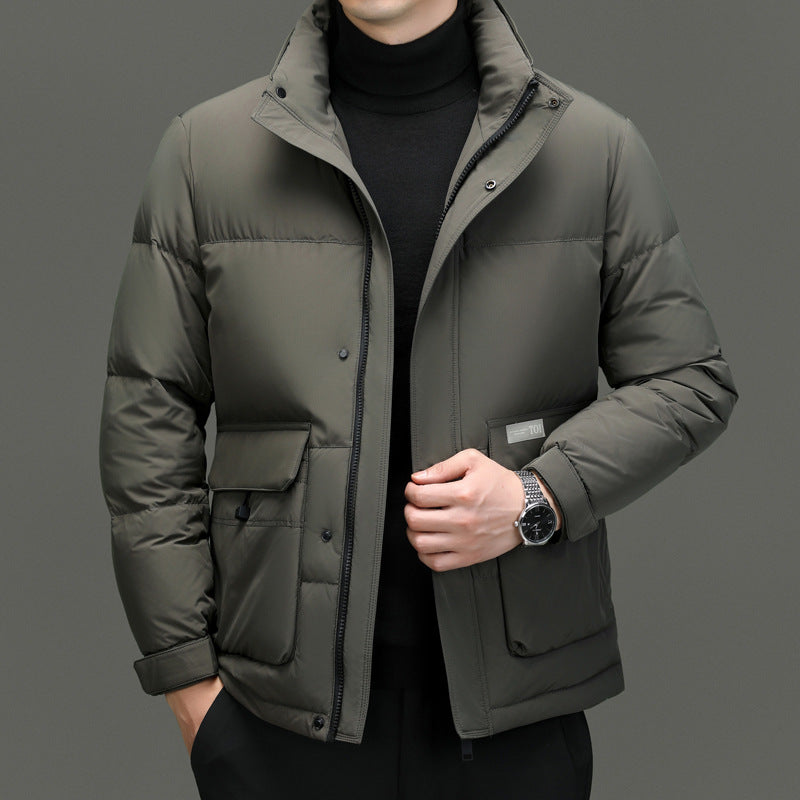 High Sense Stand-up Collar Down Jacket Men's Winter