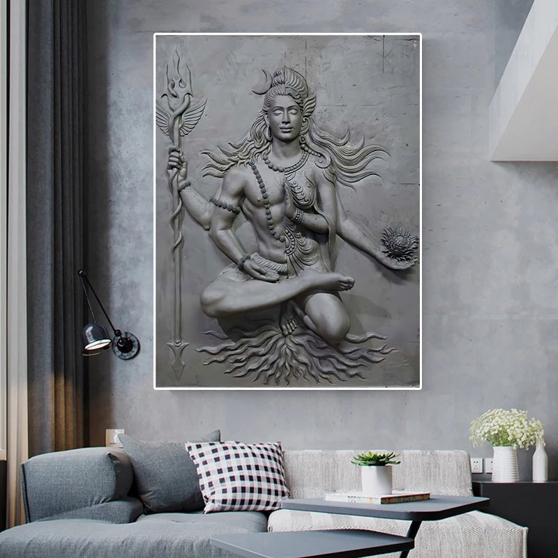 Statue Of Faith Carving Posters And Hanging Paintings Canvas Frameless