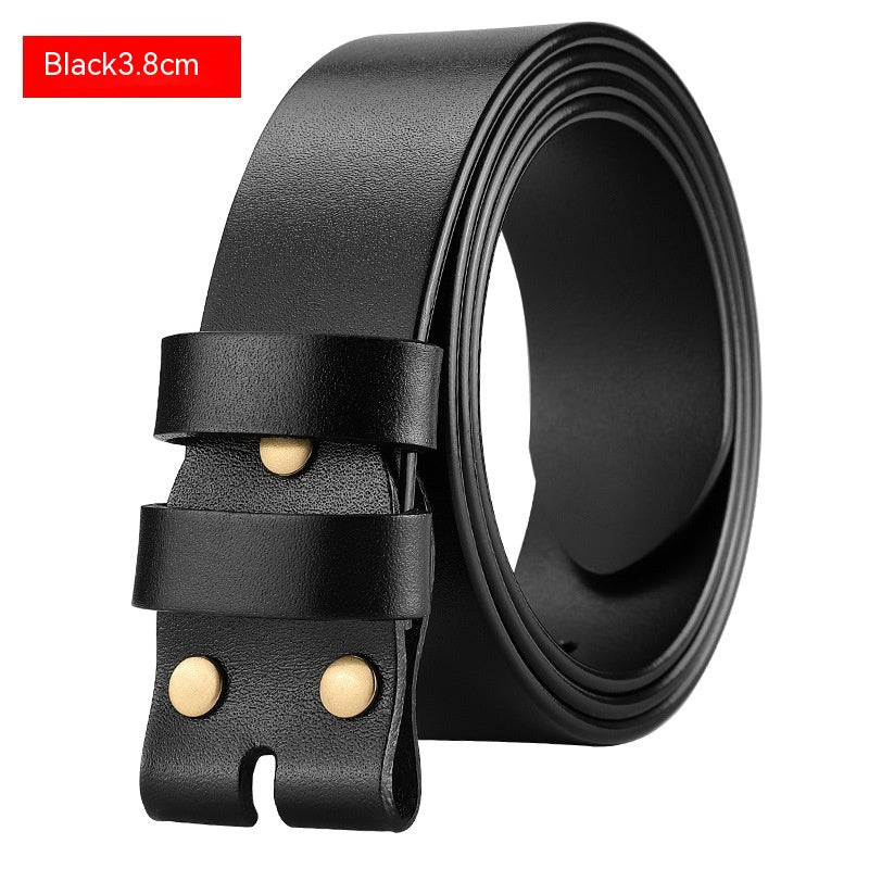 Men's Fashion Does Not Take The Lead Cowhide Pin Buckle Belt