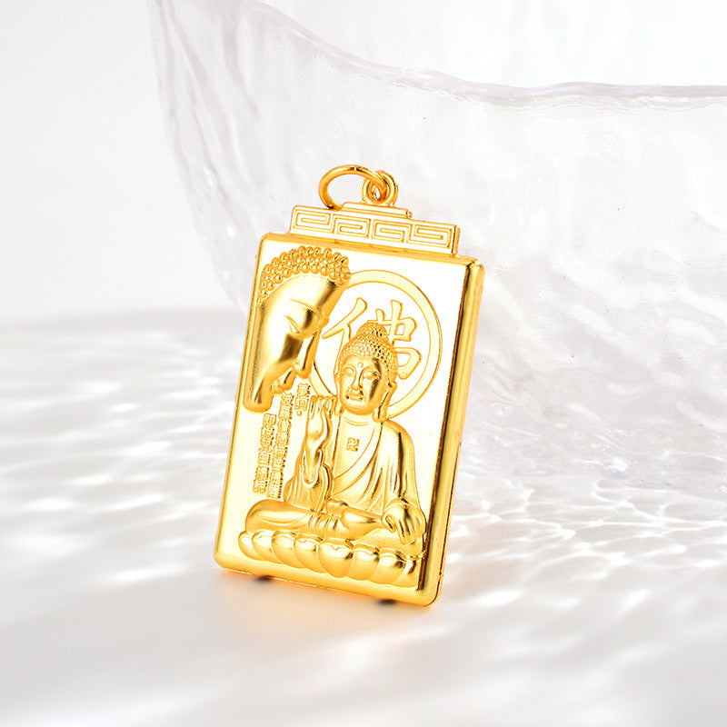 3D Hard Gold Pendant Buddha