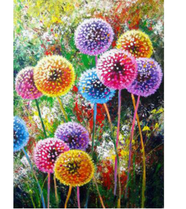 Colorful dandelion diamond paintings