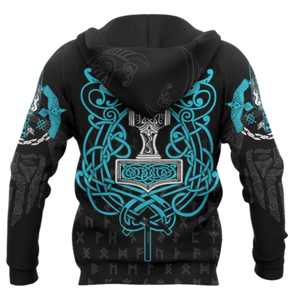 Viking tattoo style hoodie