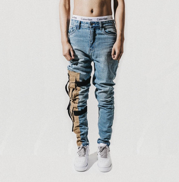 Tooling distressed jeans