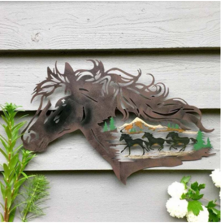 Metal Crafts Pastoral Paintings And Horses