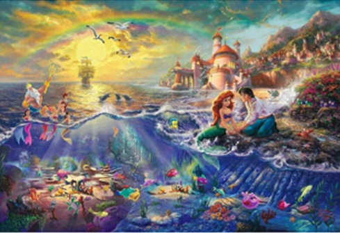 Nuevo Diy Diamante Pintura Cruz Puntada Kits Little Mermaid Needlework Completo Taladro Mosaico Diamante Bordado Rhinestones