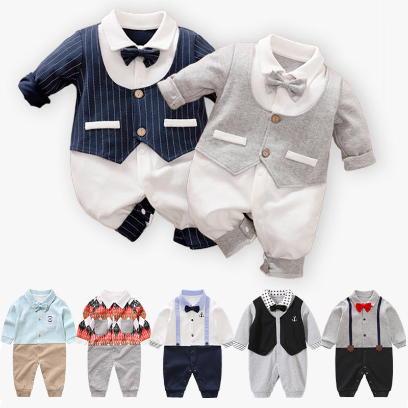 Long Sleeve Gentleman Baby Onesies 