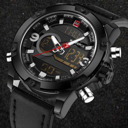 NAVIFORCE Casual quartz watch men's belt waterproof watch