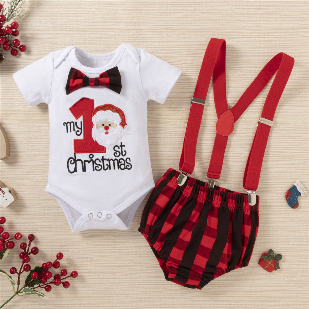 Fashionable Christmas Bow Children's Gentleman Suit