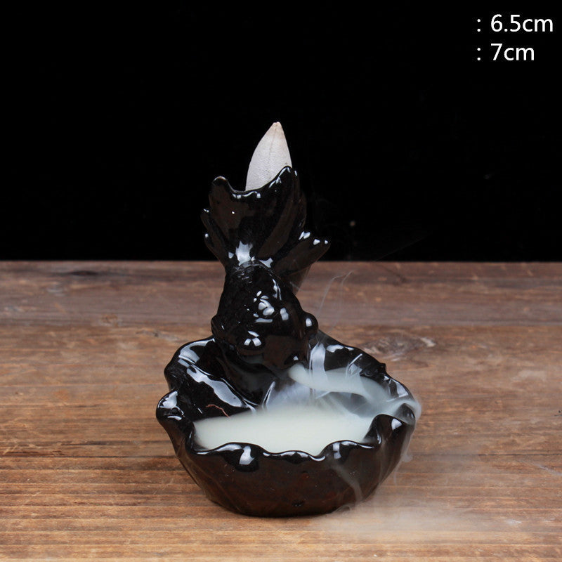 Mini Backflow Incense Burner Home Ceramic Incense Burner Desktop Decoration