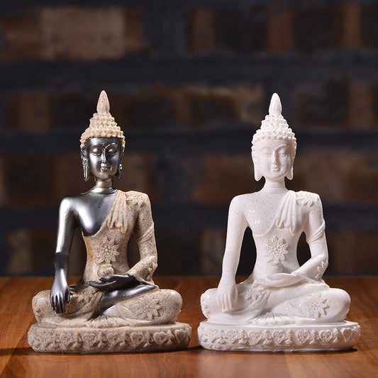 Sandstone sitting Buddha resin crafts