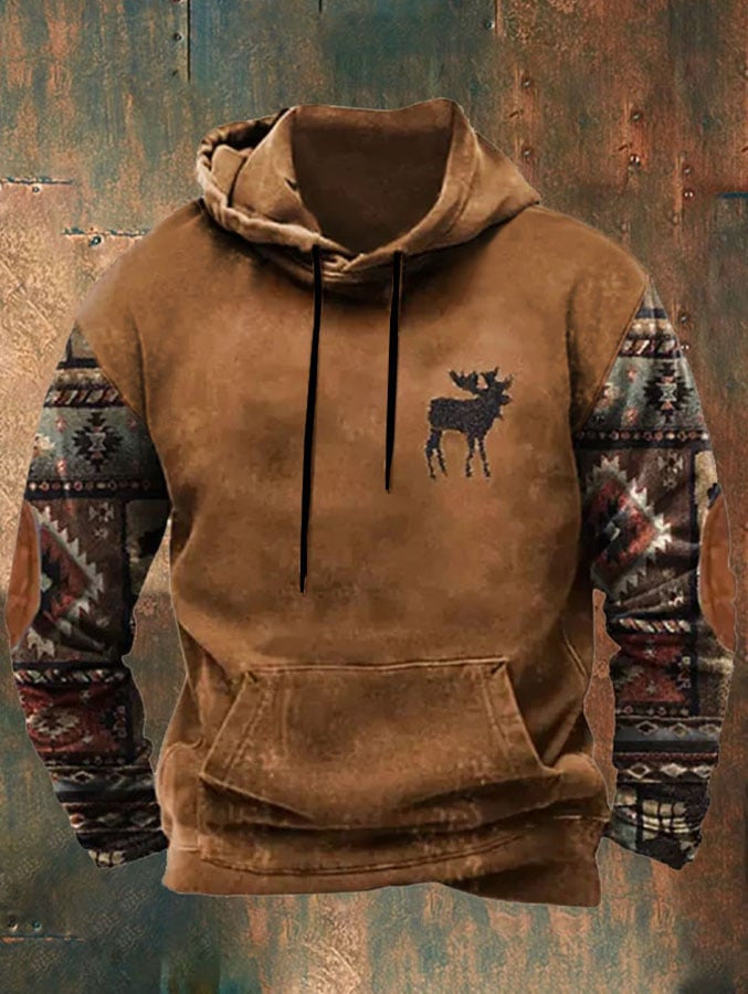 Men's Pullover Hoodie Bohemian Style