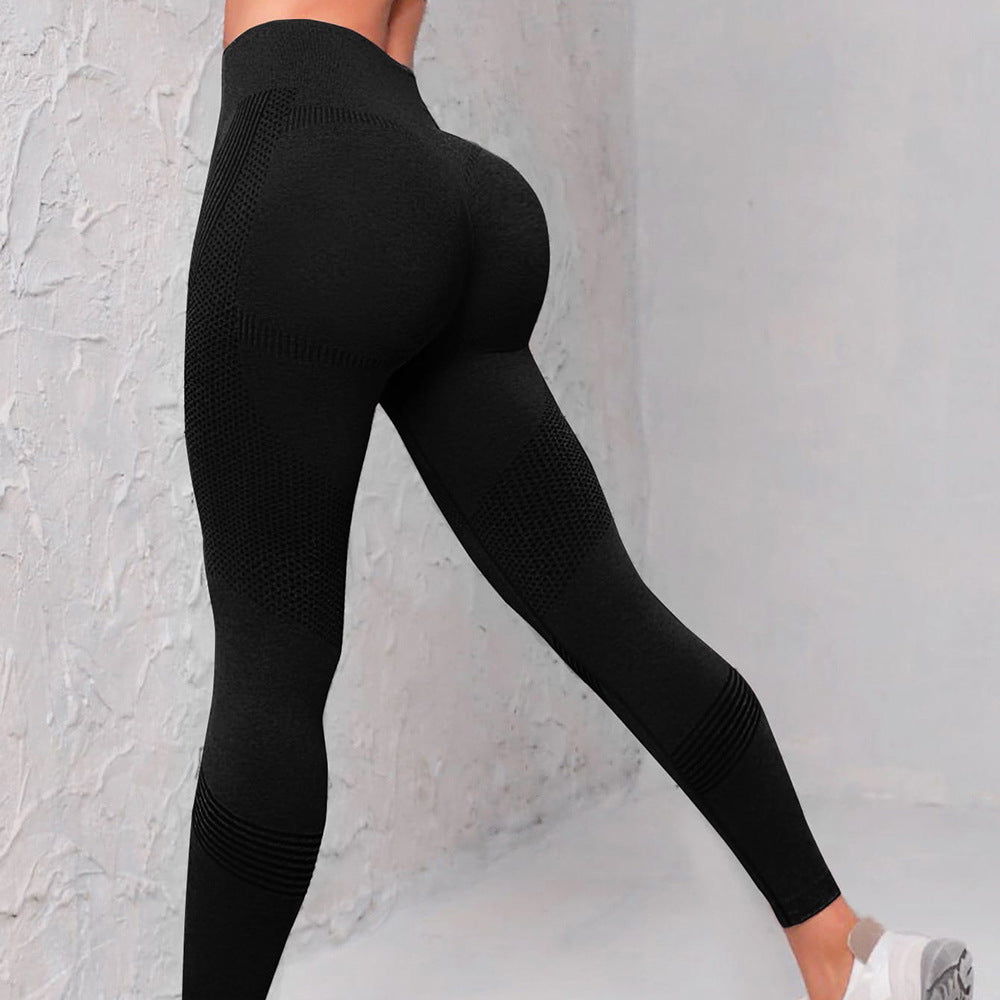 High Waist Seamless Yoga Pants Women's Solid Color Dot Striped Print Butt Lifting Leggings Fitness Running Sport Gym Legging Outfits 