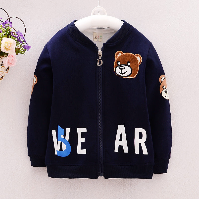 Boy's new clothes cartoon bear three-piece suit