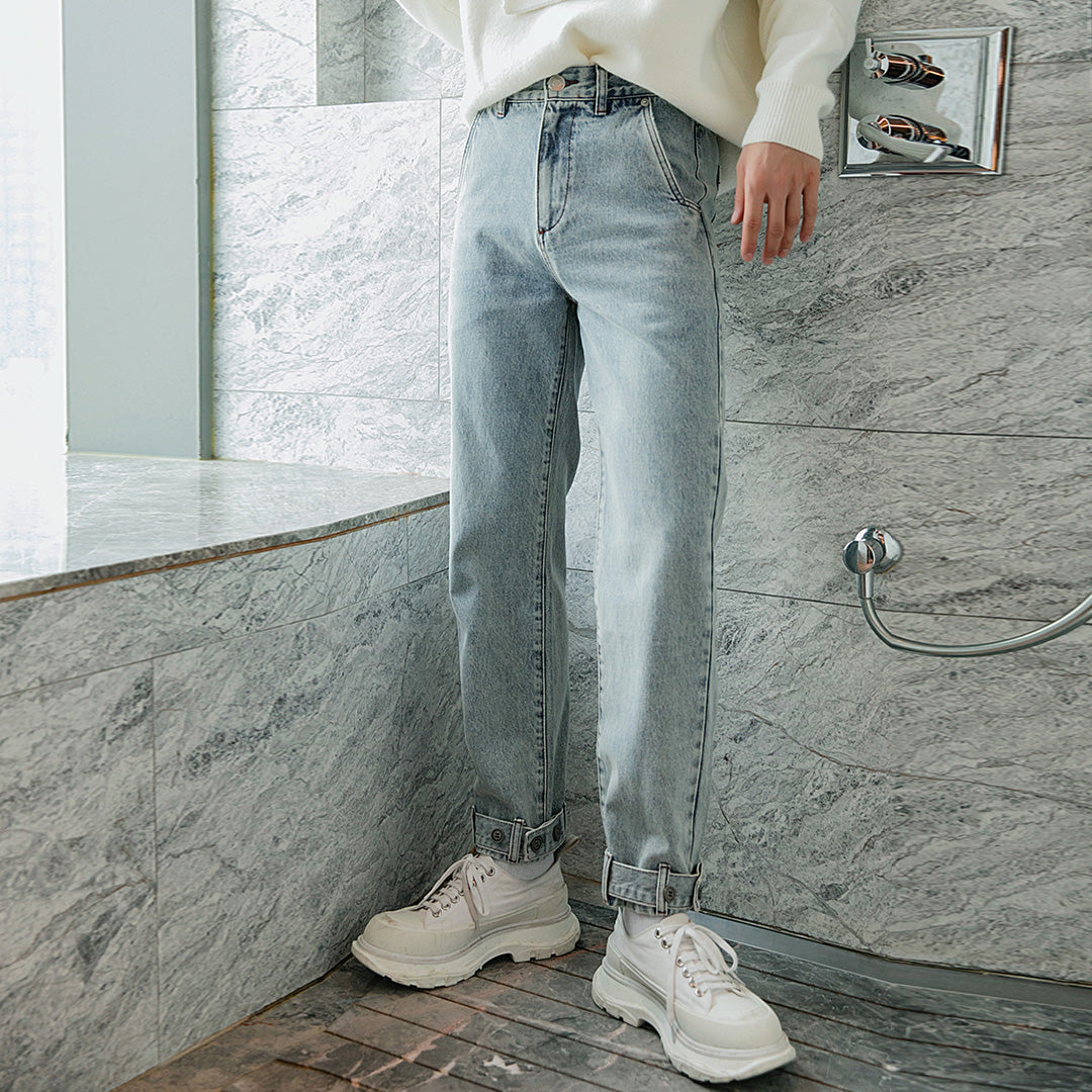 Fall and Winter Loose Casual Little Feet Men's Jeans