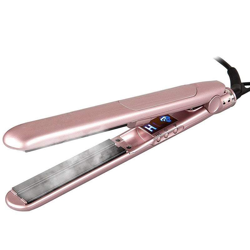 Steam hair straightener spray electric curling straight 