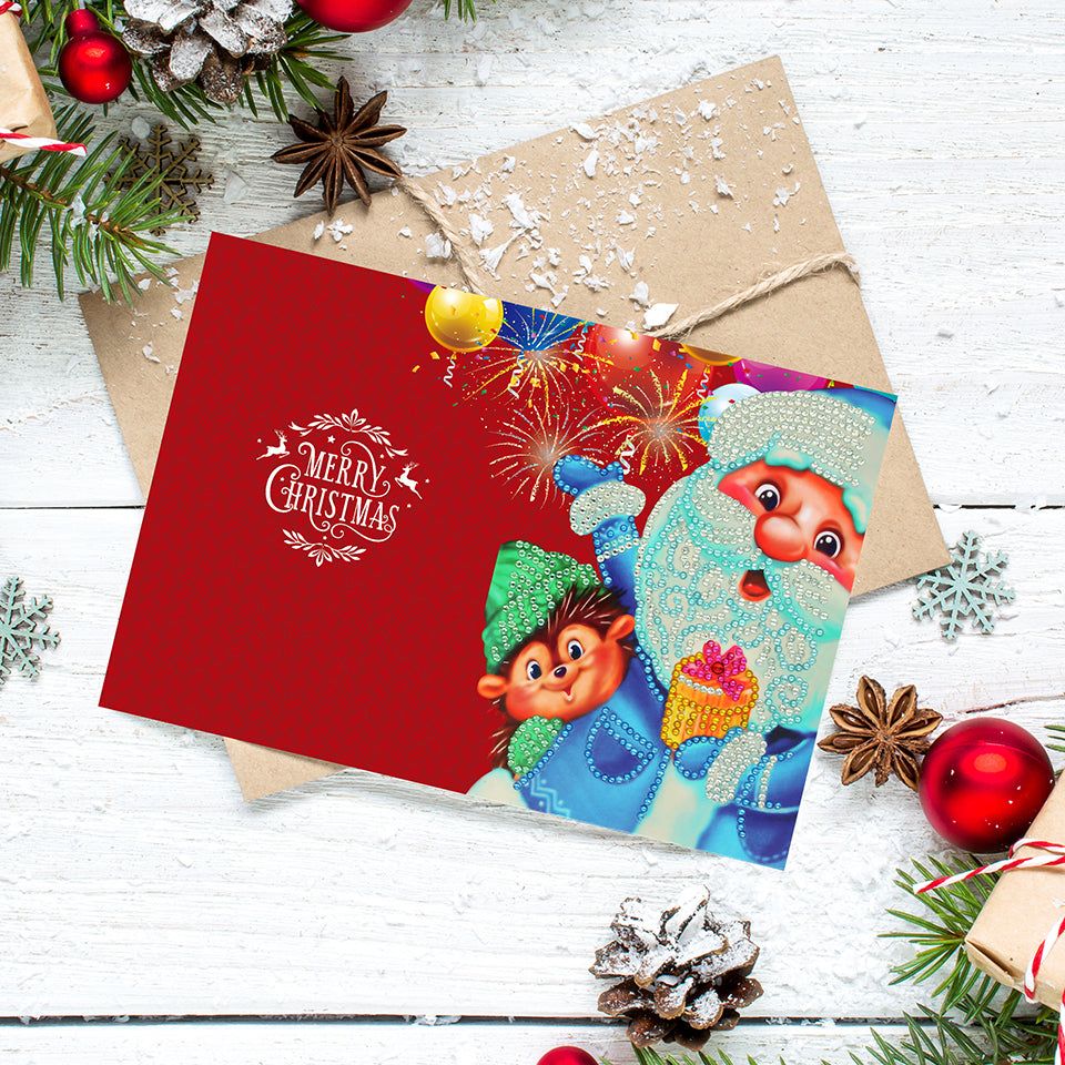 Christmas card bright diamond non-sticker DIY