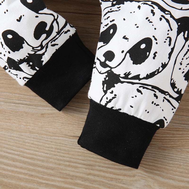 Cartoon panda romper