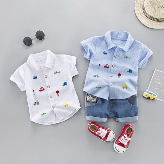 Boys short sleeve two-piece suit