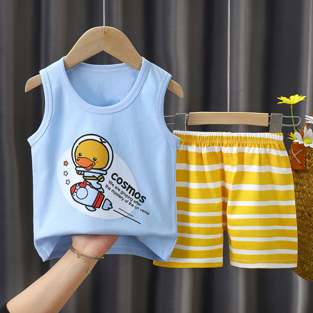 Children's Summer Cotton Vest Set