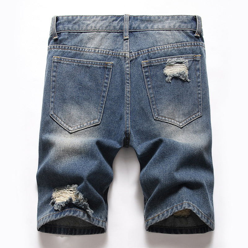 European And American Broken Holes New Denim Pants Retro