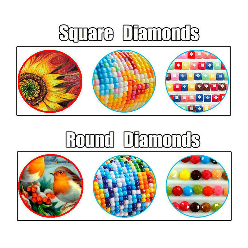 Living Room Decoration Painting Round Diamond Square Diamond