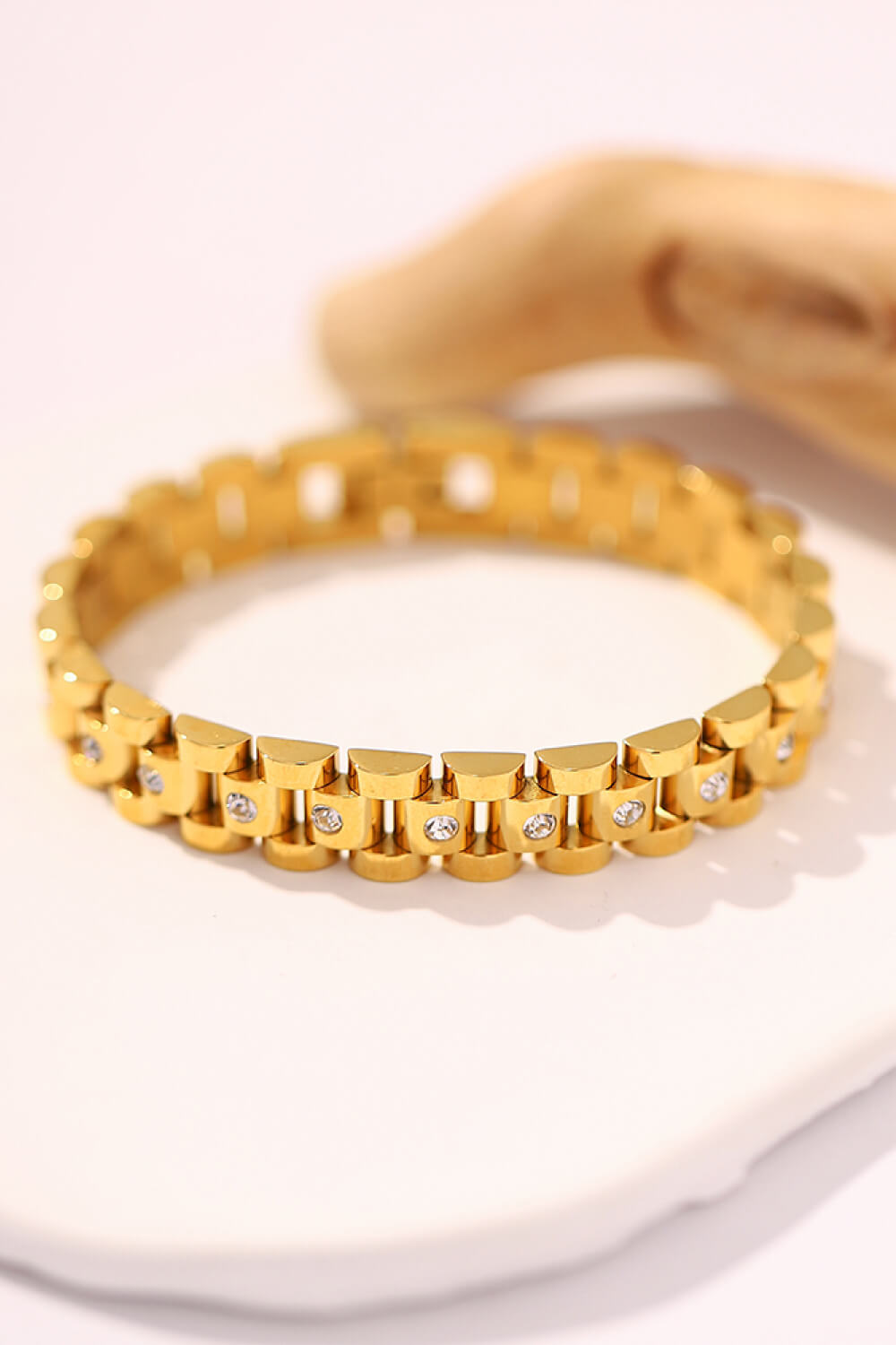 18K Gold-Plated Watch Band Bracelet 