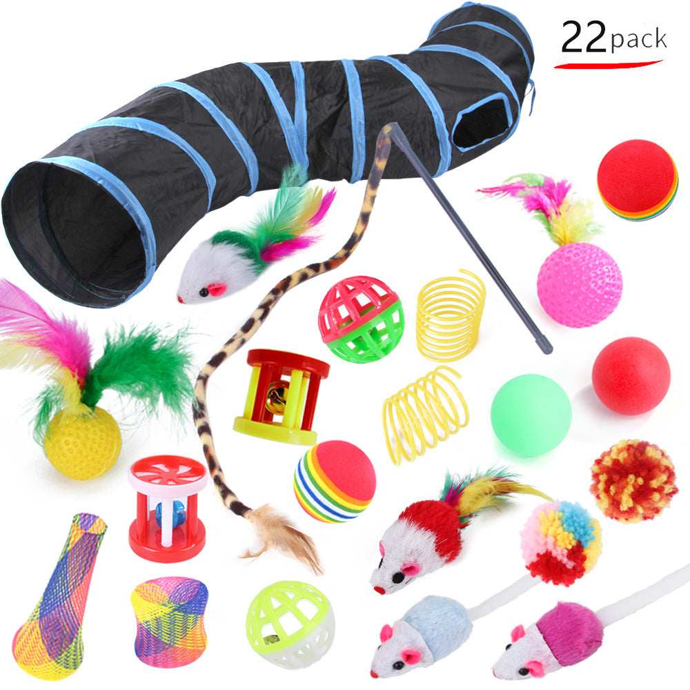 Cat Toy Set Funny Cat Assembled Toys Cat Tunnel Cat Tunnel Pet Supplies 