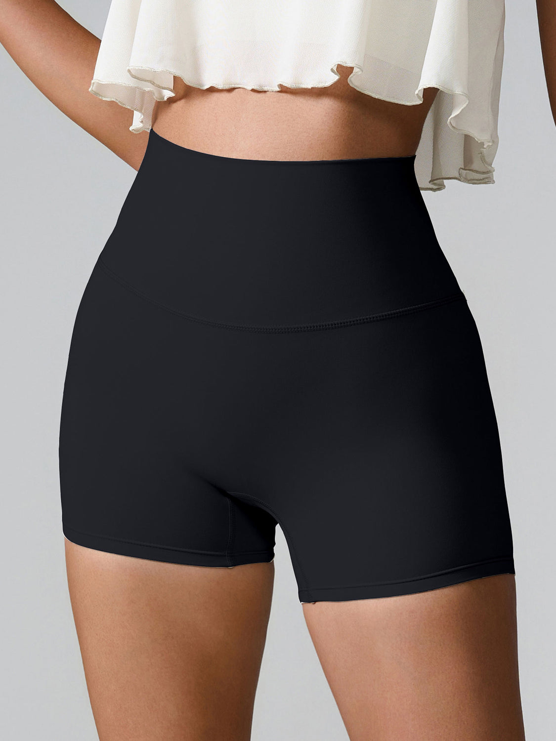 High Waist Active Shorts - Babbazon New Products